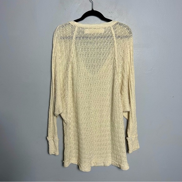 Free People We The Free Thiens Hacci Top Sweater Knit White Cream Size Large - Picture 4 of 6